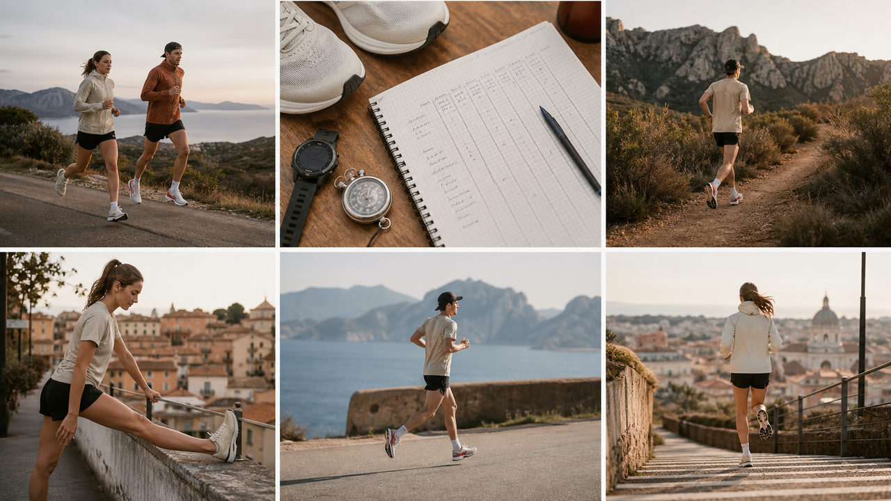 Carnet d'entraînement semi-marathon 2h00 avec montre GPS et chaussures de running